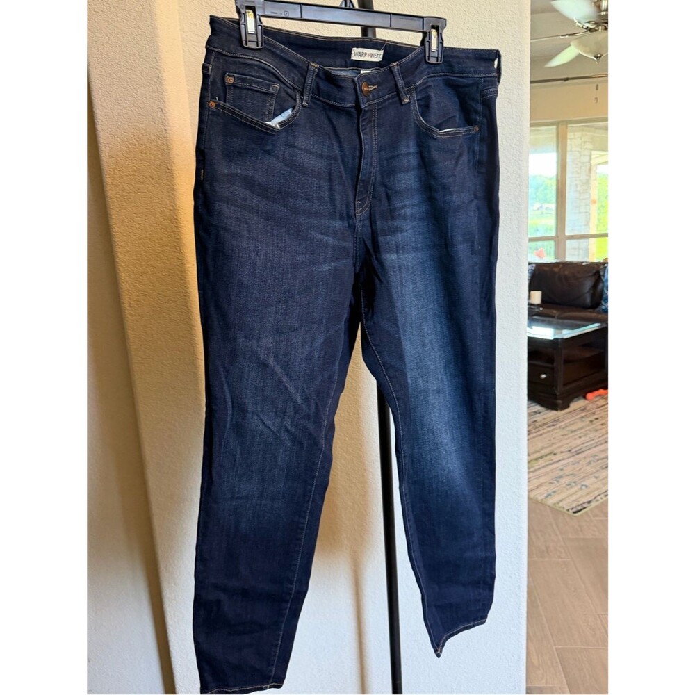 Warp + Weft Women’s Dark Indigo Skinny Jeans 16
